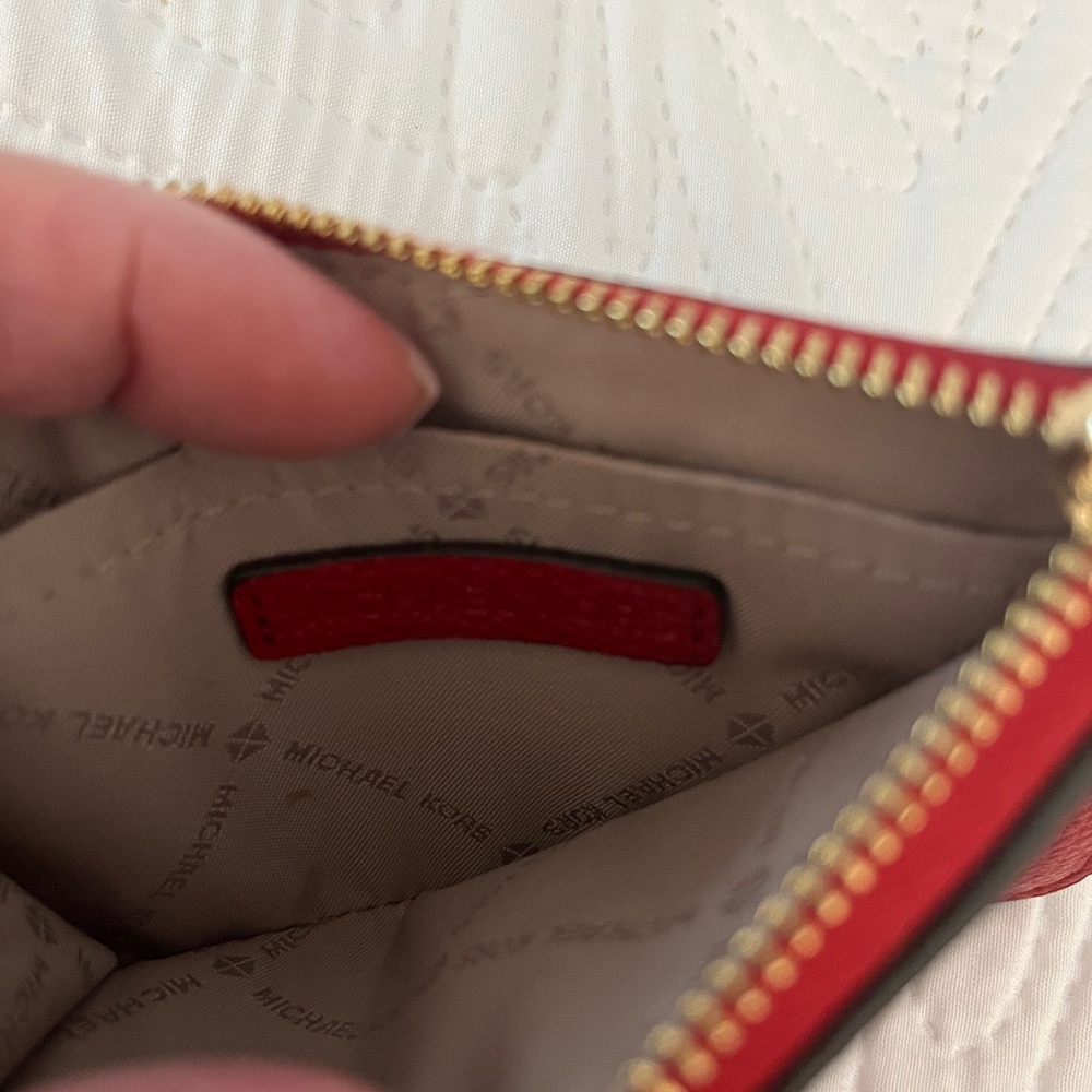 Michael Kors Red Leather Keychain Wallet - Picture 5 of 5